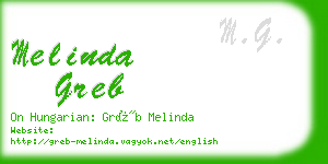 melinda greb business card